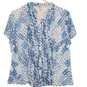 TanJay | Petite Floral Button Down Blouse